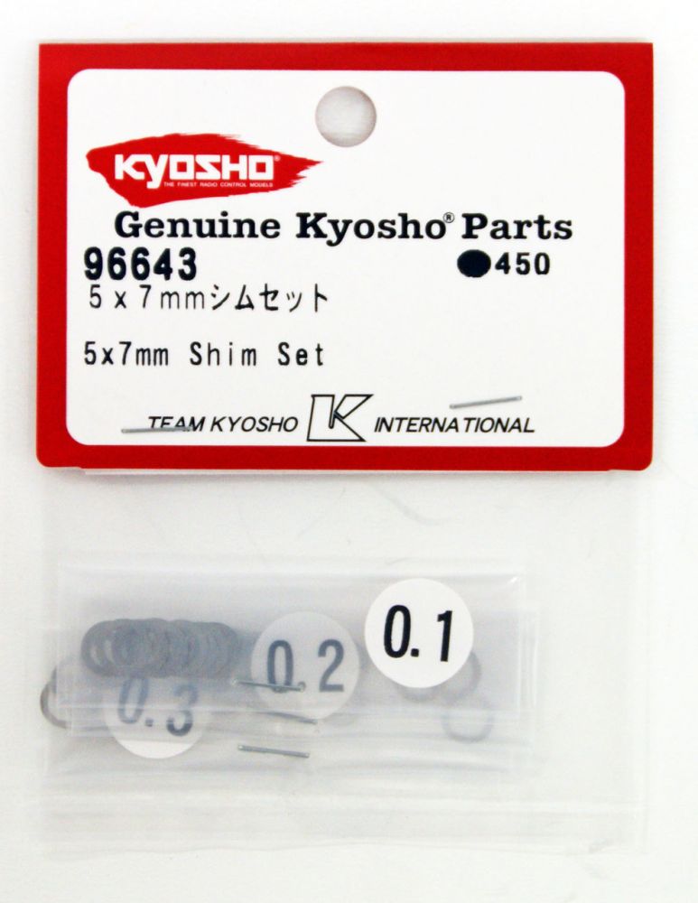 Sada podložek Kyosho 96643 5 x 7 mm
