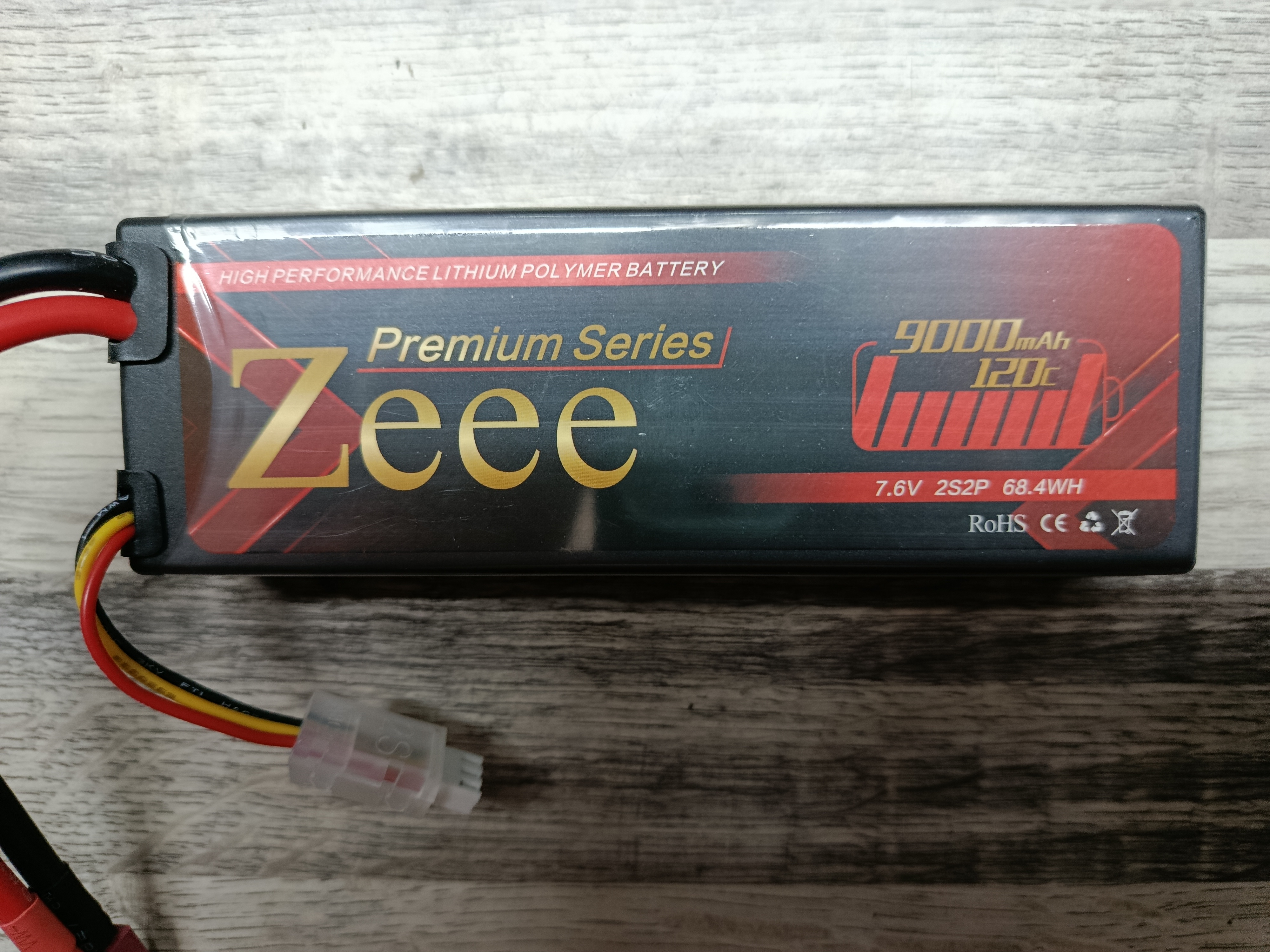 Baterie Zeee LiPo baterie 2S 120C 9000mAh Premium konektor Deans T, pevný obal